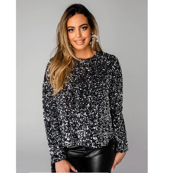 Buddy Love Sequin Top - Picture 1 of 3